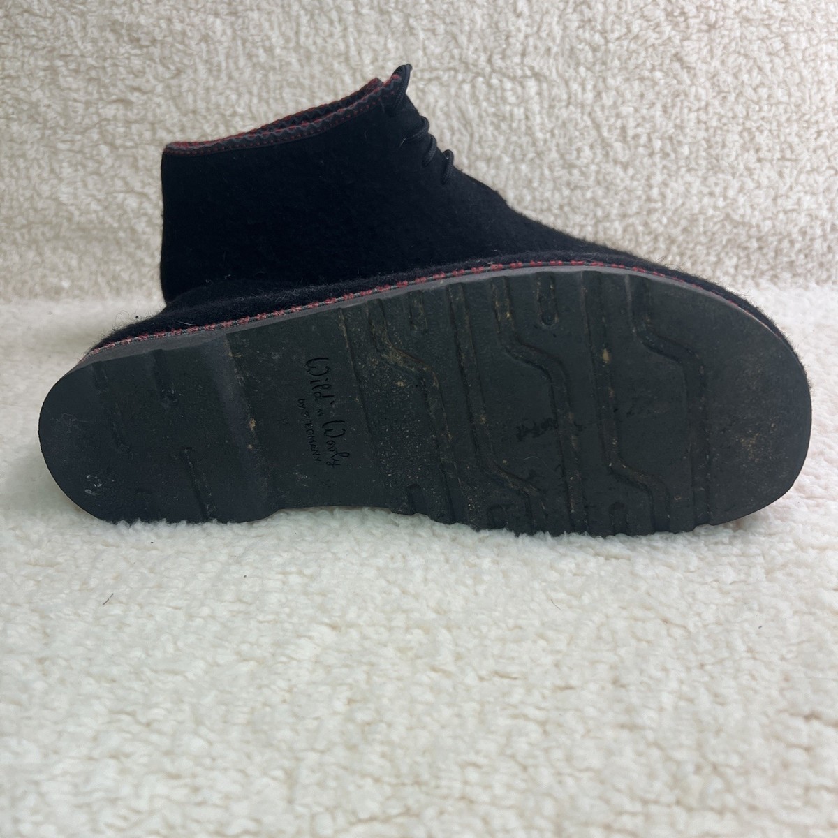 Wild And Wooly Women’s Boots Grey Black Wool Shoes Bootie Stegmann Lace Ankle View 2