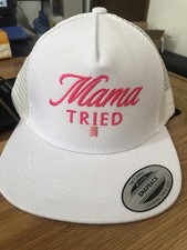 Mama Tried Embroidered Flat Bill Mesh Snapbac...
