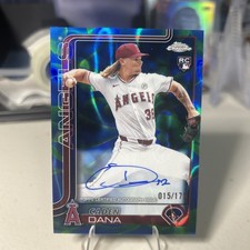 Caden Dana 2025 Topps Chrome Update Blue Green Rookie Lava Lamp Auto RC /175
