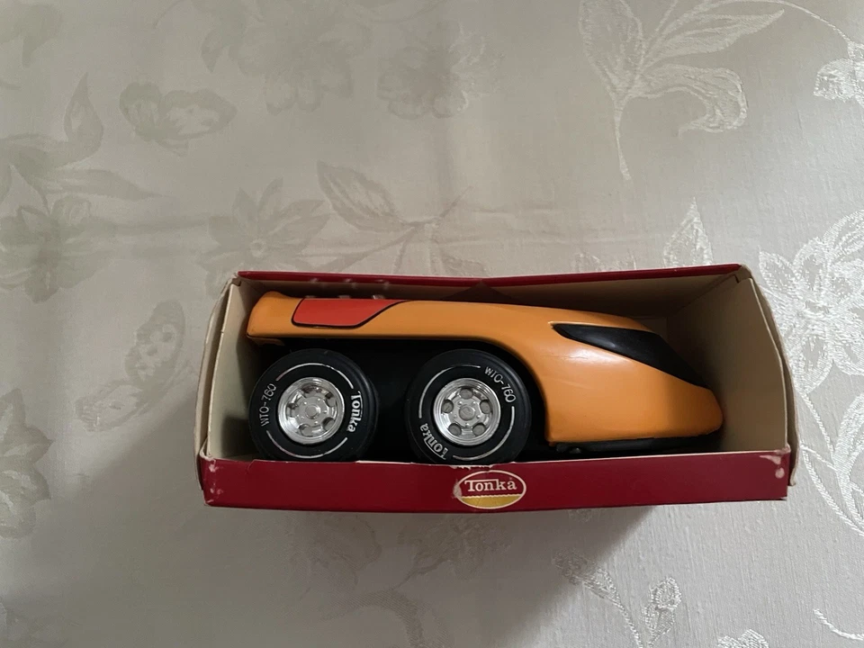 Vintage 1970’s Tonka WTO-760 Orange Scorchers Moon Rover Pressed Steel 6.5" Long - Image 3 of 4