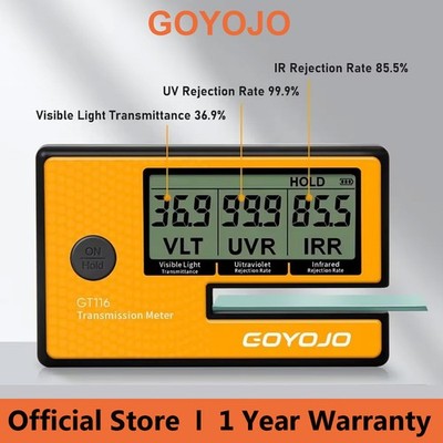 GOYOJO 3-in-1 Labs Tint Meter Digital Tint Solar Film Car Transmission Meter US