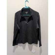 Michael Kors 1/4 Zip Black Sweatshirt Women's Size Large Long Sleeve
