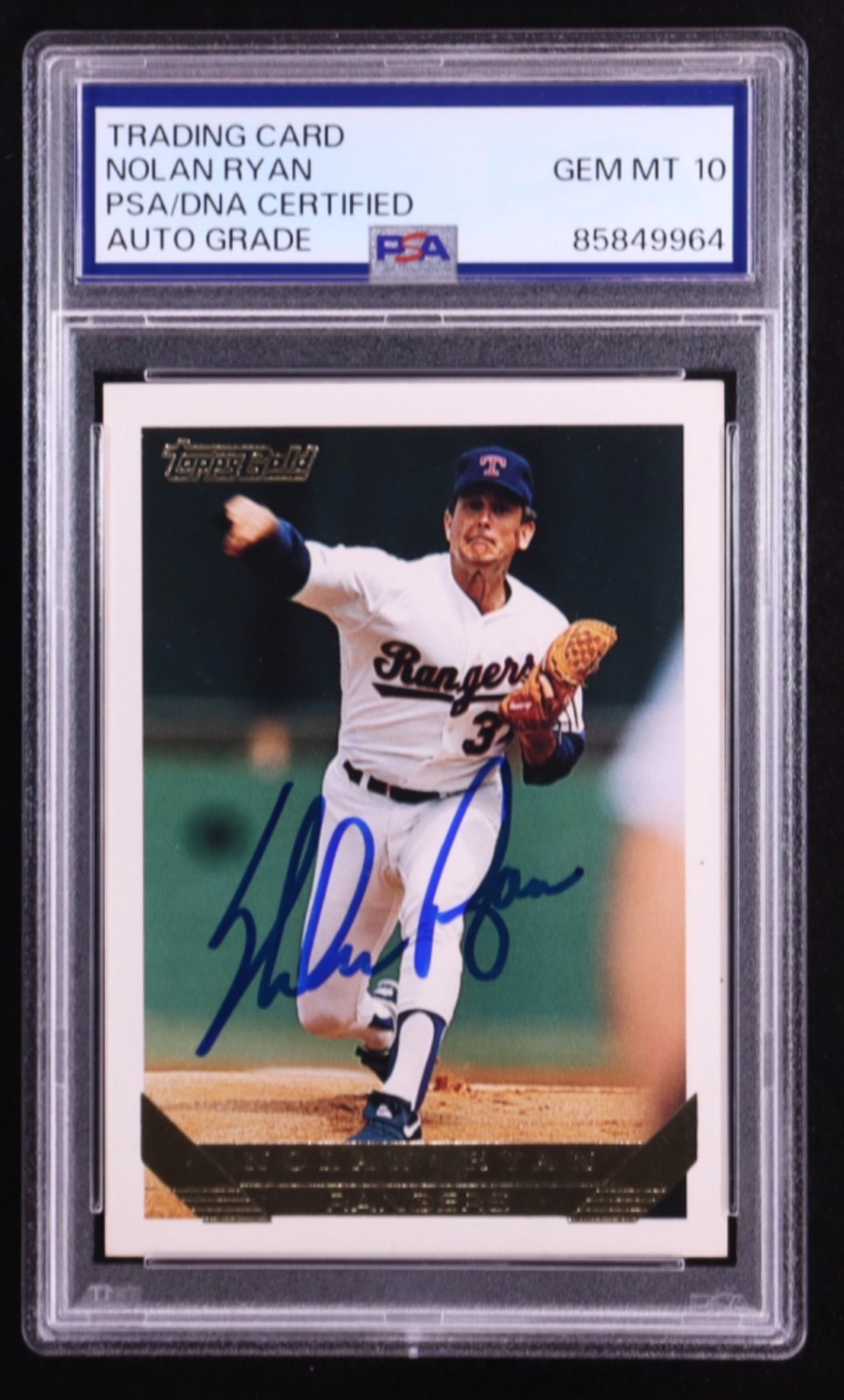 1993 Topps Gold - Nolan Ryan #700 - AUTO PSA GM 10