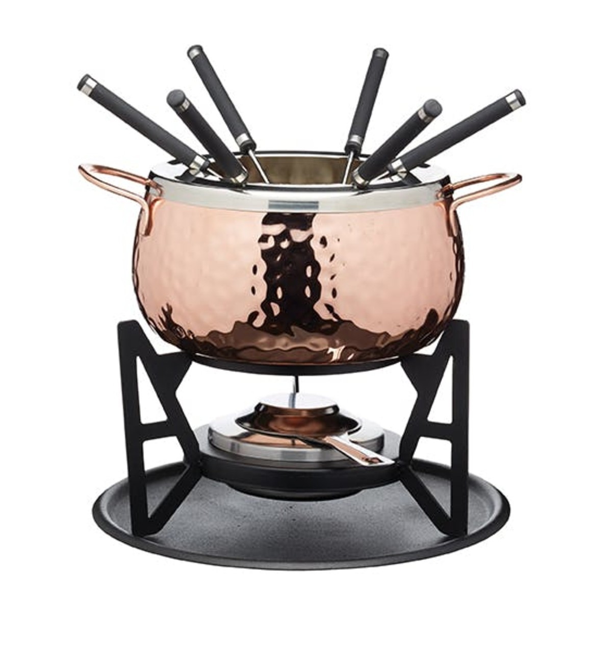 ARTESA COPPER FINISH FONDUE SET GIFT BOXED CLEARANCE
