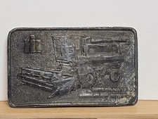 International Harvester Lewis Corp Brass Belt Buckle IH 1480 Axial-Flow Combine