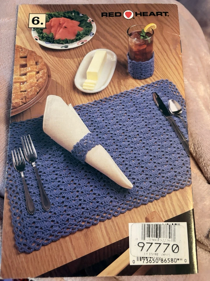 RED HEART BY POPULAR REQUEST BOOK 350 PINEAPPLE TABLECLOTH & MORE Crochet Patter - Image 2 of 2