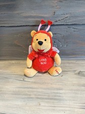 DISNEY STORE PLUSH Winnie The Pooh Bean Bag Valentines Firefly Love Bug Y2K 2000