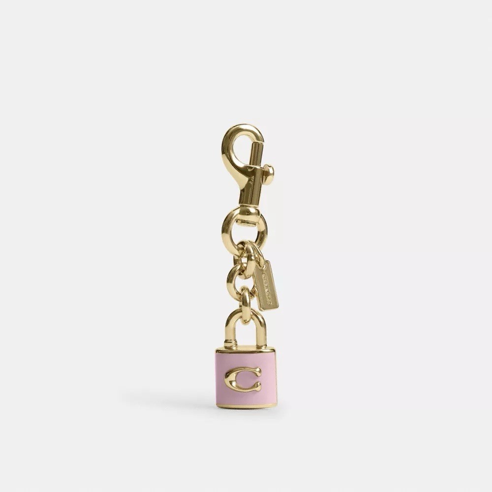 Coach Lock Bag Charm Pink NWT CEF95 | eBay