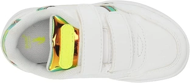 Zapatilla deportiva Lacoste unisex-niño infantil con clip en T, blanca/amarilla, 5 Foto 3 de 4