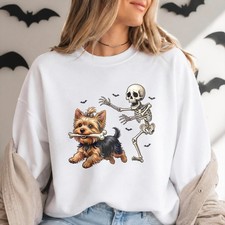 Funny Yorkie Halloween Sweatshirt Halloween Gift for Yorkie Mom Halloween 2026