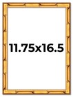 11.75x16.5 Frame Gold Bamboo Solid Wood Picture Frame | 1 Inch Moulding Width |