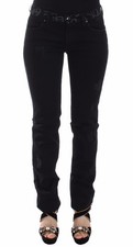 Ermanno Scervino Jeans Black Slim Denim Pants Skinny Stretch W26 / IT40 RRP $250