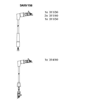 Bremi ZüNdleitungssatz ZüNdkabel Passend FüR Skoda Favorit Forman 1.3-image