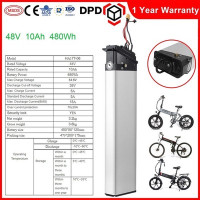 48V 10Ah SAMEBIKE E-Bike 480Wh Pedelec Elektrofahrrad Li-ion Akku Batterie Pack