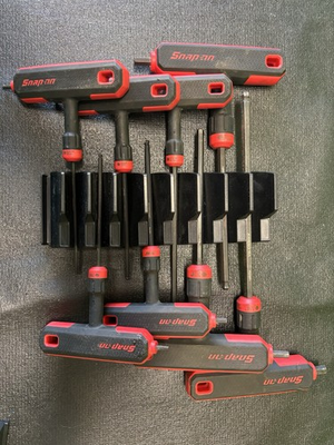 #ad snap on tools 8pc SAE T Shaped L Shaped Combination Ball Hex Wrench Set 3 32–1 4 $80.00