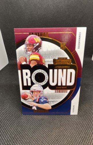 Drake Maye / Jayden Daniels [Bronze] #1 2024 Panini Contenders Round Numbers card