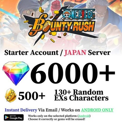 One Piece Bounty Rush Starter Reroll Account [Japan - iOS] [3000+ Rainbow