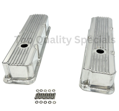 Ford FE Fin Fabricate polish Aluminum Tall Valve Cover BBF 332 352 390 427 428