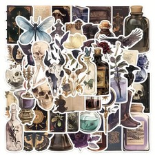 50pc Dark Academia Vintage Gothic Stickers Pack Lot Laptop Scrapbook Journaling
