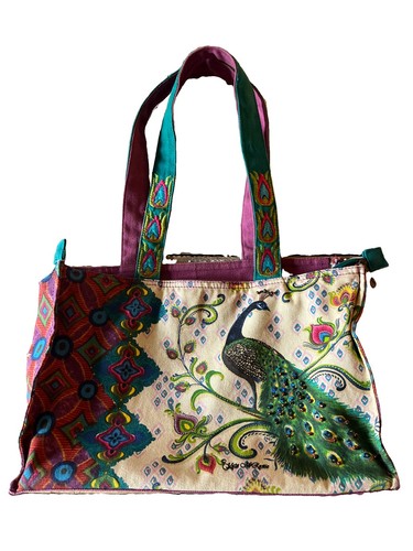 KATE MCROSTIE PEACOCK canvas shoulder BAG Y2K