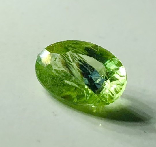 Beautiful Natural Peridot Crystal Diamond Cut Green Gemstone Genuine Specimen