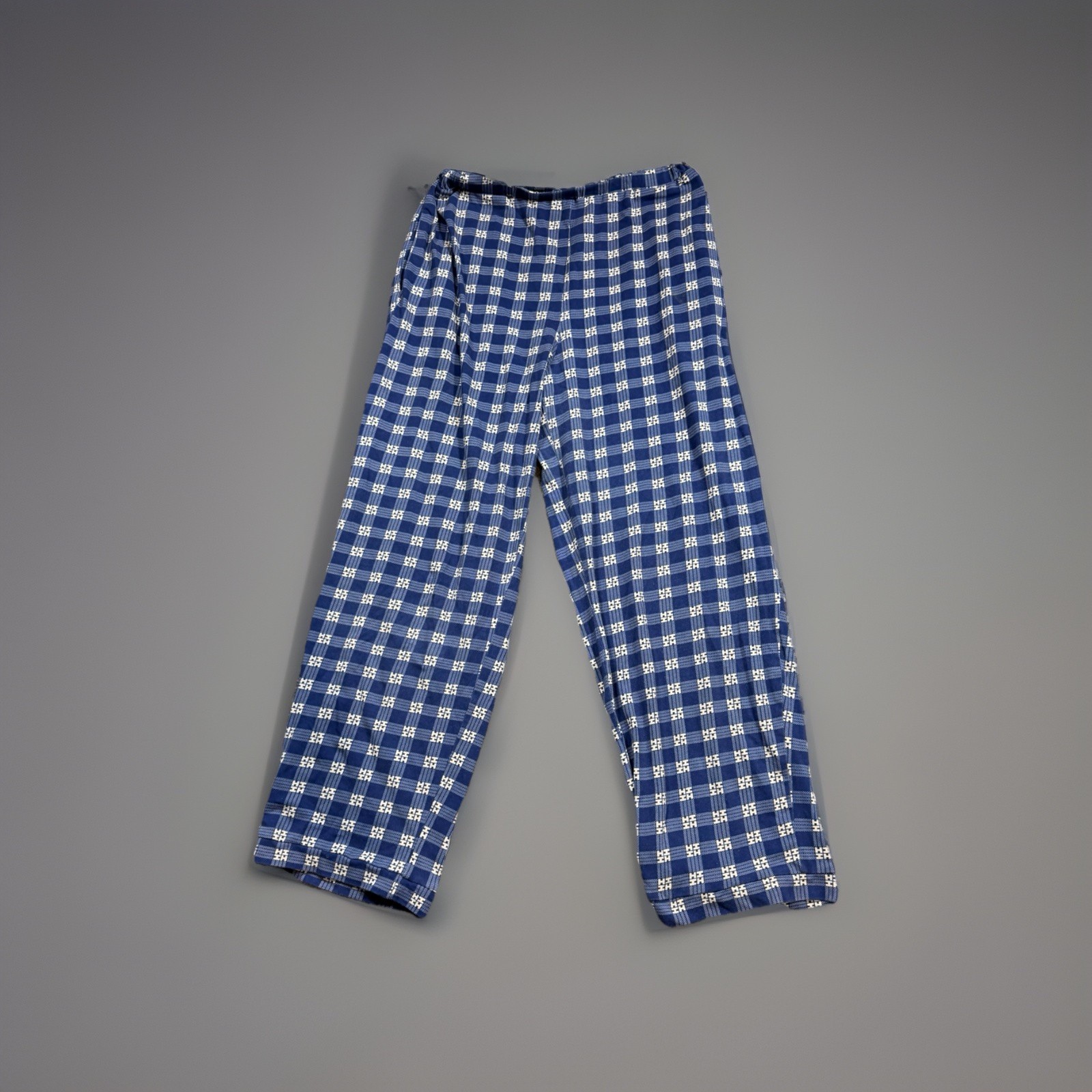 Hawaiis Finest Blue Palaka Hawaiian Print Pants Size Medium