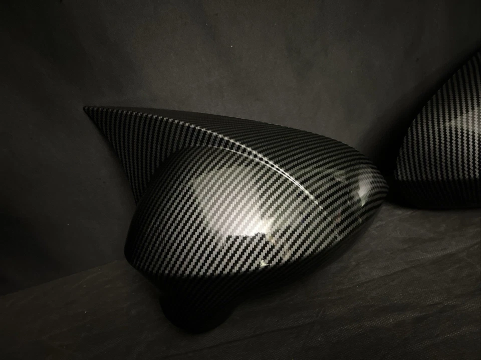 Tapa de cubierta de espejo retrovisor lateral carbono ABS para Seat Leon MK2 2009-12 Ibiza MK4 Foto 3 de 4