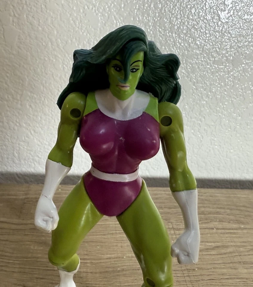 Figura de acción The Incredible Hulk She Hulk 1996 Toy Biz Marvel figura suelta Foto 3 de 4