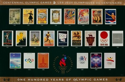 Atlanta 1996 Olympic Games ONE HUNDRED YEARS Vintage Original 23x35 POSTER