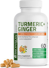 Turmeric Curcumin w/ Ginger and BioPerine, Black Pepper 1950mg, 240 Capsules USA