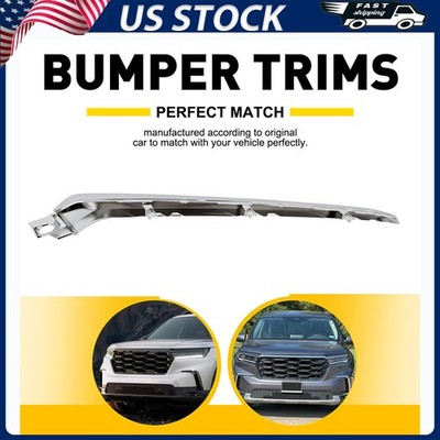 Chrome For 2023 Honda Pilot Front Passenger Right Bumper Upper Grille Trim Grill