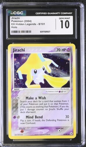 Jirachi 8/101 Holo - Pokemon EX Hidden Legends CGC 10 GEM MINT