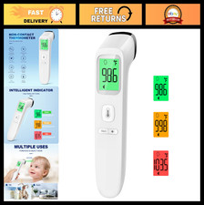 No-Touch Digital Thermometer for Adults Kids, Accurate Fever Alarm, Silent Mod