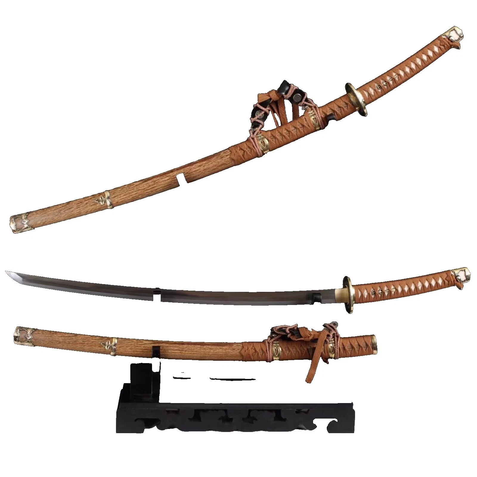 Brown Full Collectible Japanese Swords & Sabers