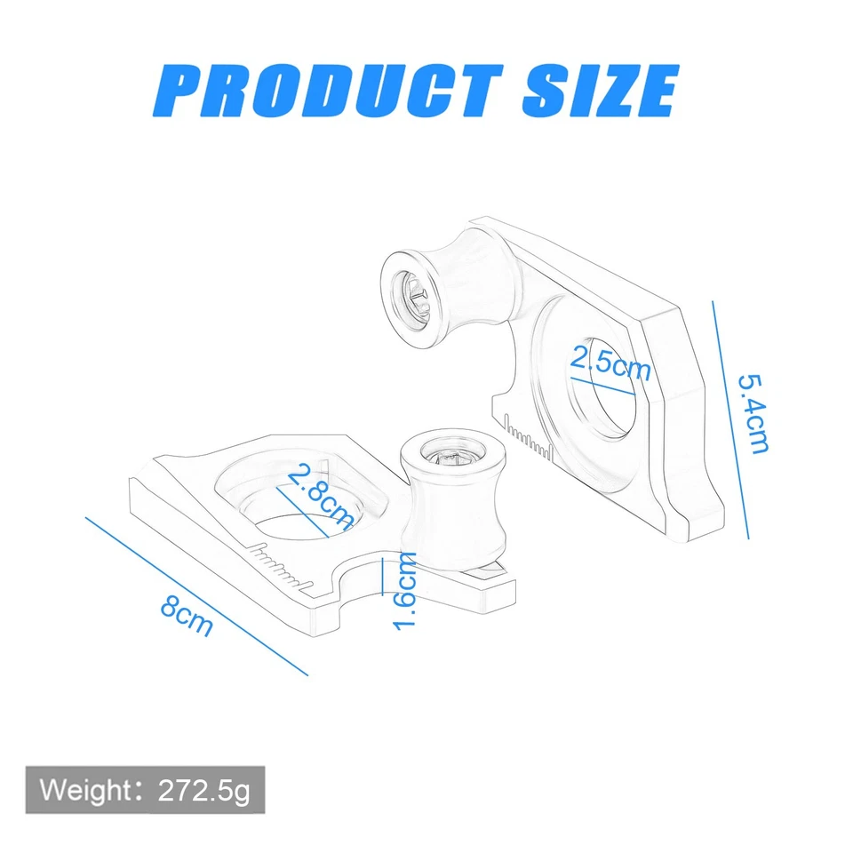 BLACK CNC Chain Adjuster Rear Axle Block Sliders For Suzuki Hayabusa 2008-2018 - Image 3 of 4