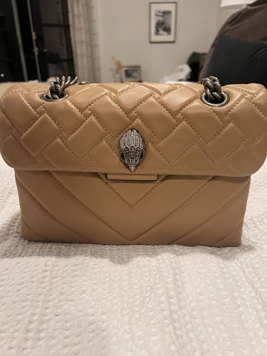 Kurt Geiger Quilted Beige Kensington Drench Bag