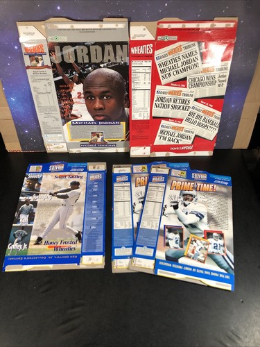 Lot of 5 Wheaties Cereal Box Michael Jordan Ken Griffey Jr Deion Sanders - Picture 7 of 12