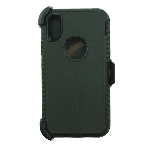 For Apple iPhone X/Xs Defender Case Cover (Belt Clip Fits Otterbox) Black - 第 1/3 張圖片