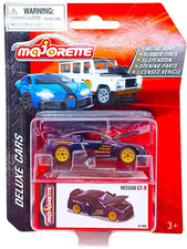 Pneumatici in gomma viola Majorette Deluxe Cars Nissan GT-R 2022 Metalflake