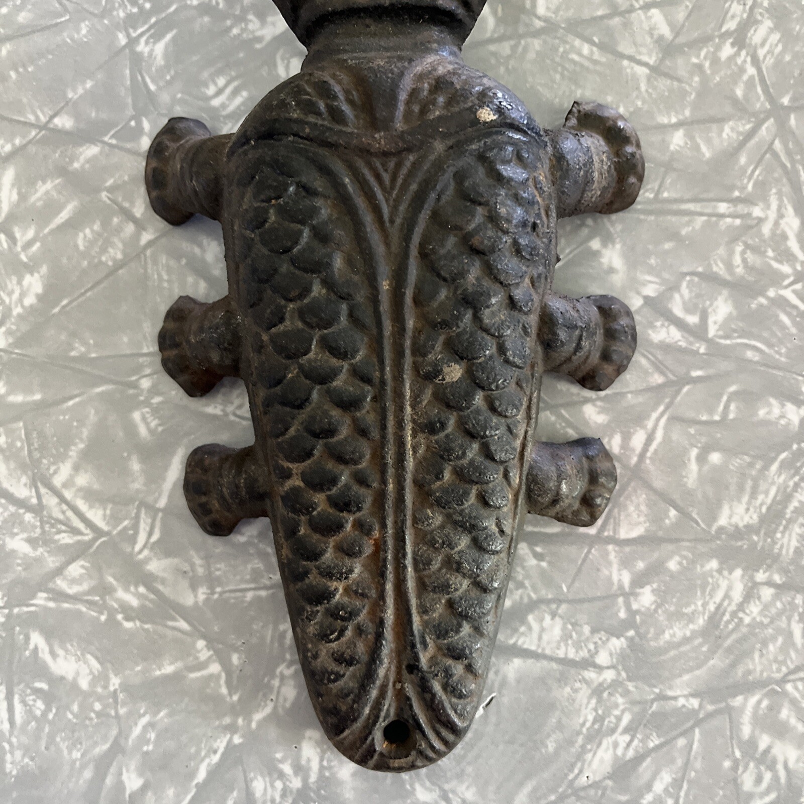 Vintage Cast Iron Boot Jack 10”Black Beetle Bug Insect Shoe Scraper