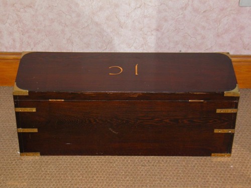 Antique Rosewood - Brass Top Door & Two Drawer Gun Case J.Cave Weston Park House - Picture 5 of 6