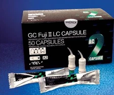 GC 000141 Fuji II Light Cure Glass Ionomer Restorative Capsules A3.5 50/Pk