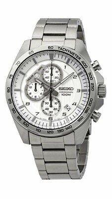 Seiko SSB317P1 Tachymeter Chronograph Stainless Steel Analog Mens Watch  100M WR 4954630000000 | eBay