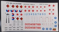 ACE Hobby Kit | No. 1320 | 1:72 MiG-29 Fulcrum Decals