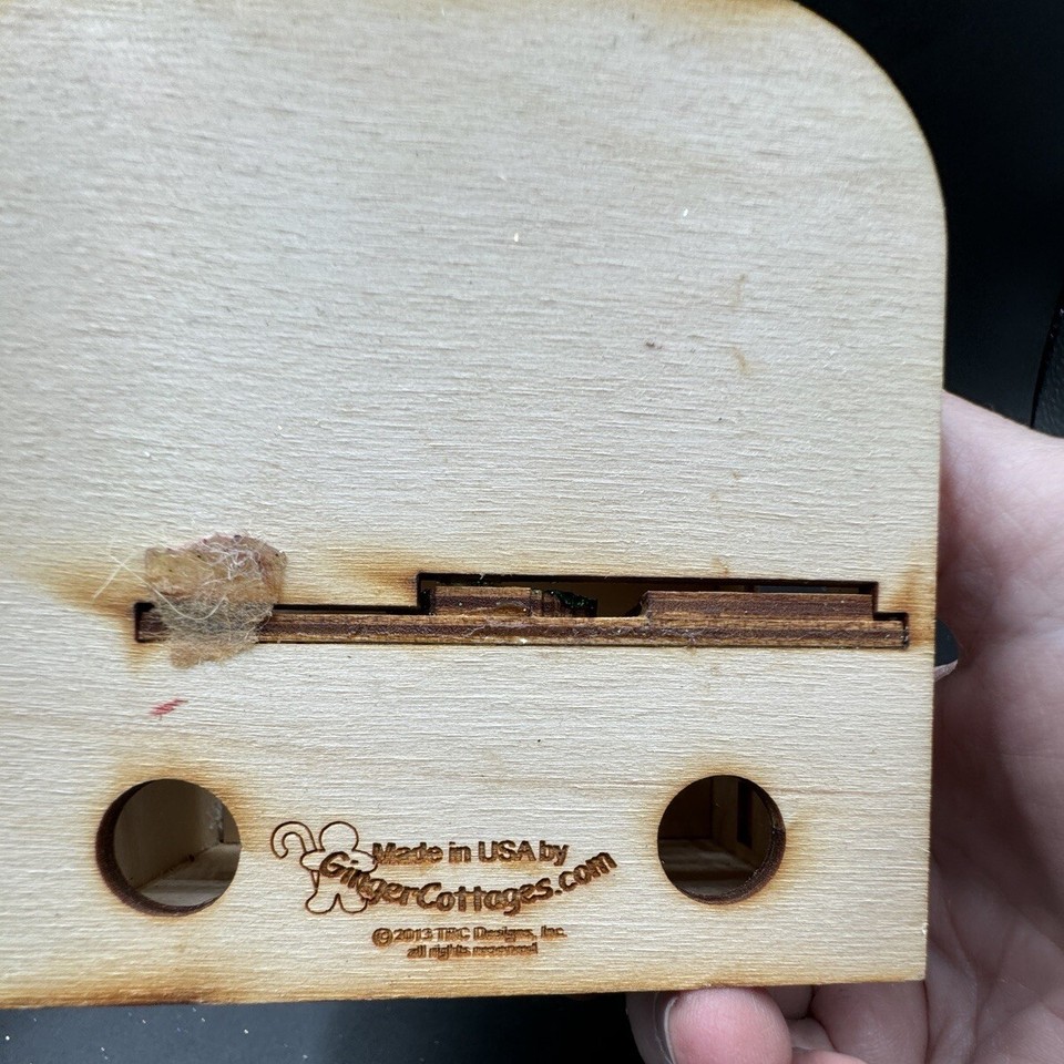 Old World Christmas Ginger Cottages Santa's Sleigh Station Gas Tree