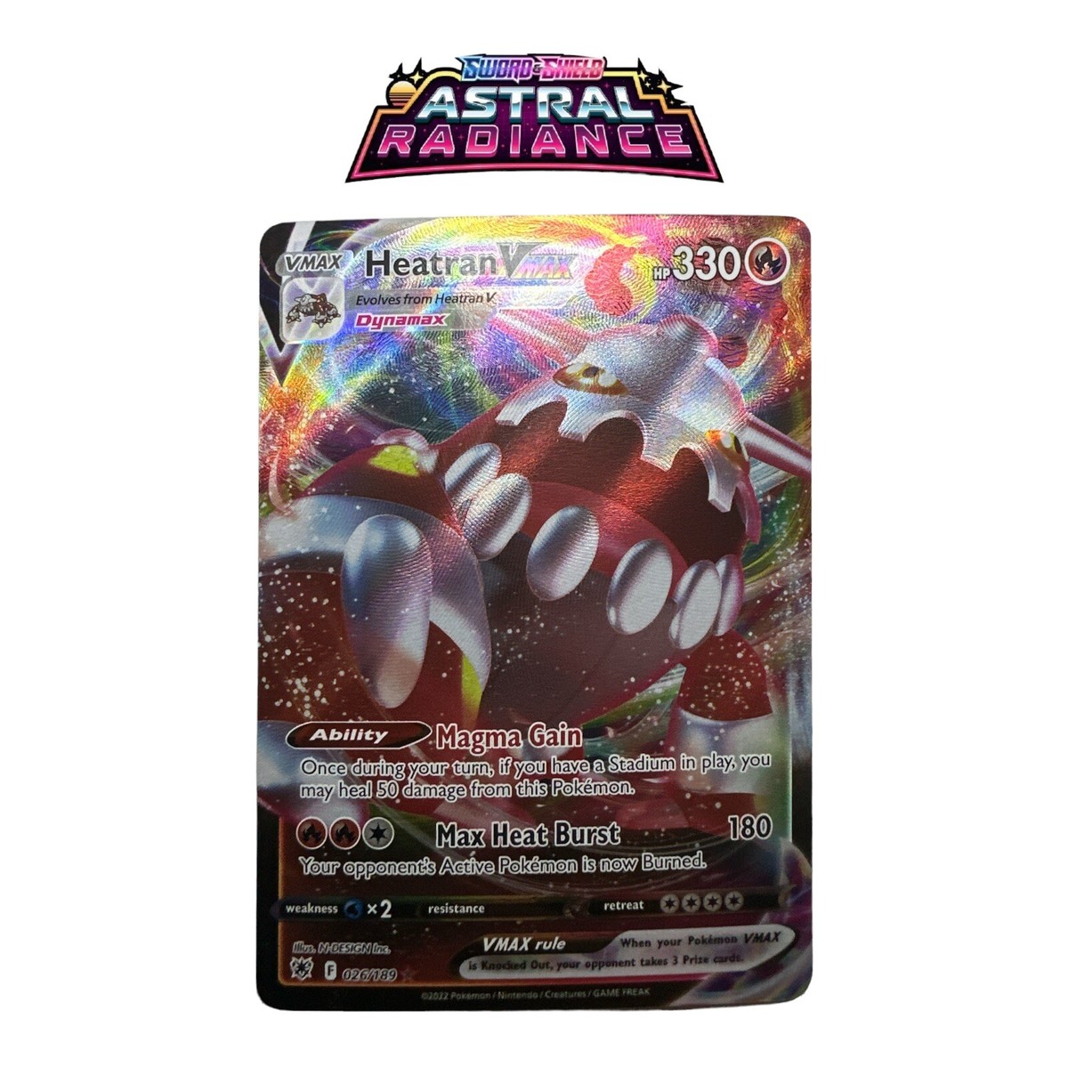 heatran vmax pokemon card price Heatran Vmax Full Art Ultra Rare Astral Radiance 026/189, NM Pokemon C