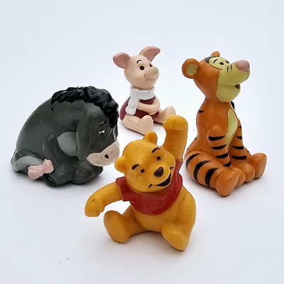  Euro Disney Bully WINNIE POOH 2'' Figuren PUUH TIGGER FERKEL Piglet I-AAH Eeyore