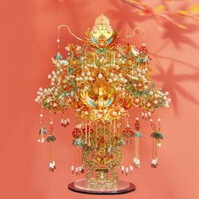 Rompecabezas de Metal 3D Garuda Coronet Modelo Hágalo Usted Mismo Montar Rompecabezas Juguetes Niños Adultos