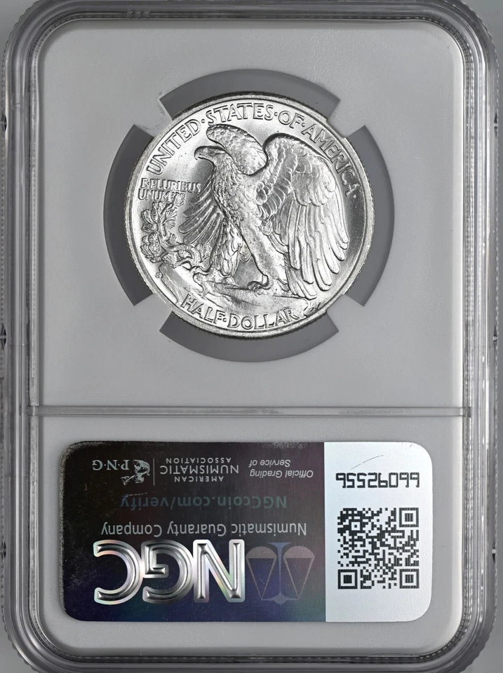 1944-S 50C WALKING LIBERTY HALF DOLLAR NGC MS65☆* #8164292-002 ☆NGC STAR GRADE☆* - Image 4 of 4