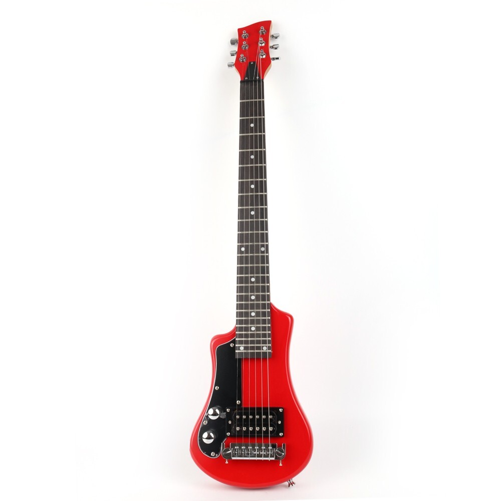 Left-Handed Mini Travel Electric Guitar for Kids with Gig Bag & Strap